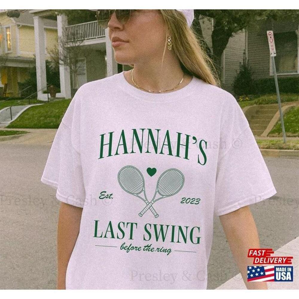 Custom Tennis Bachelorette Shirts Country Club Last Swing Shirt